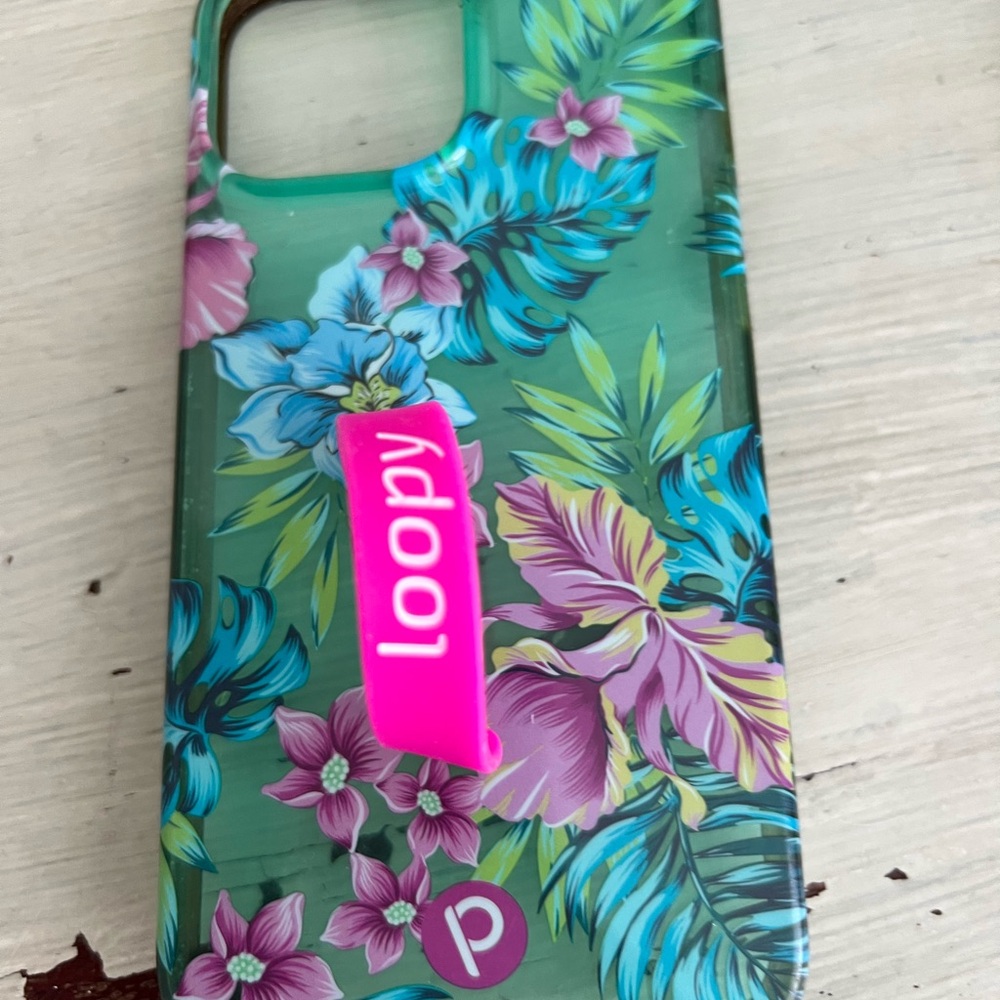 Loopy Case Tropical Floral Phone Case - Green and Pink